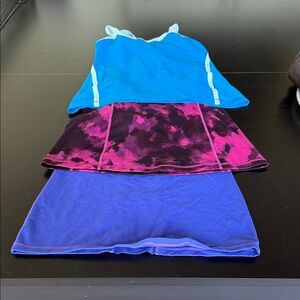lululemon athletica Blue and Pink Tank Tops